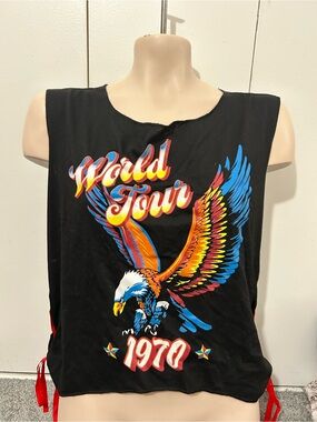Black Graphic Eagle 'World Tour 1970' Tank Top - Women's